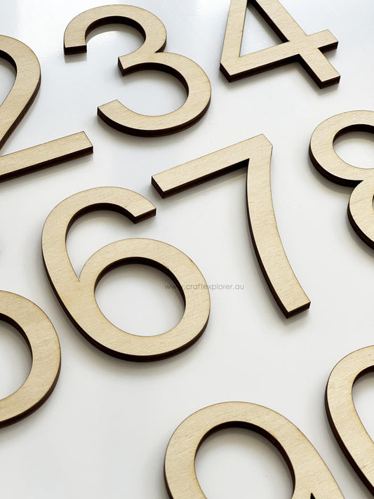 Laser Cut Wooden Letters & Numbers (4mm Thick) - Craft Explorer