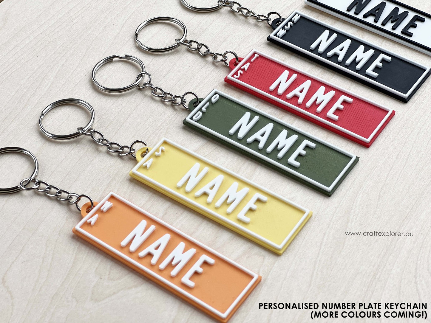 Personalised Car Number Plate Keychains - Craft Explorer