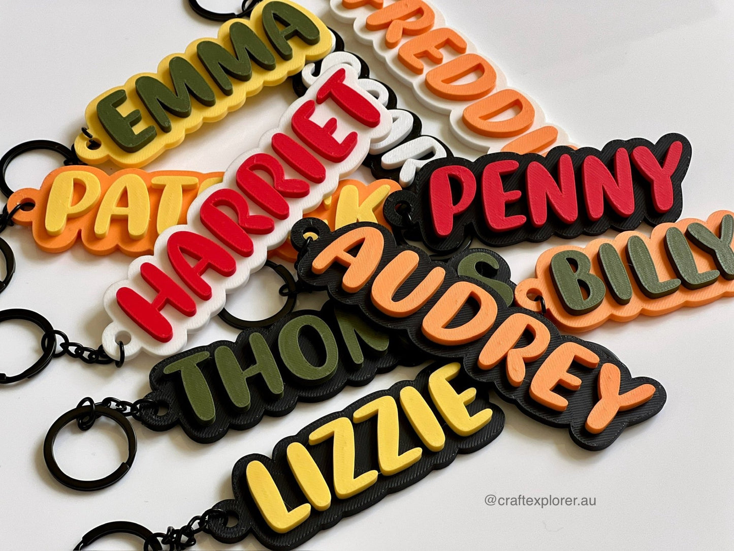Personalised Name Keychains (6mm thick) - Craft Explorer