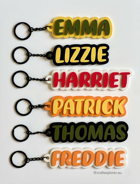 Personalised Name Keychains (6mm thick) - Craft Explorer