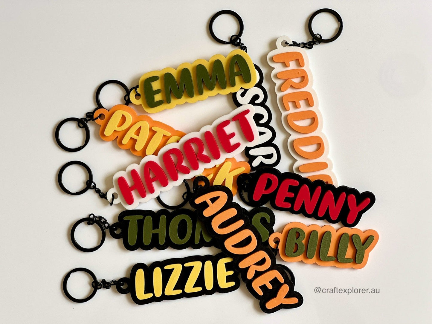 Personalised Name Keychains (6mm thick) - Craft Explorer