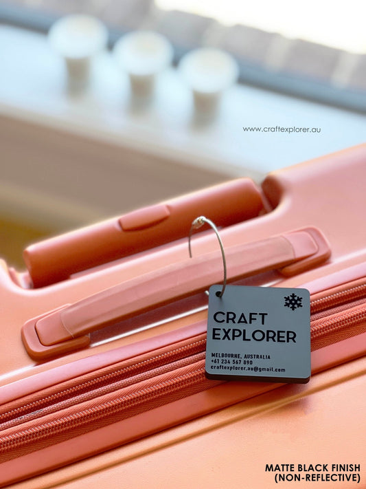 Personalised Travel Luggage Tags 2.0 (6mm Thick) - Craft Explorer