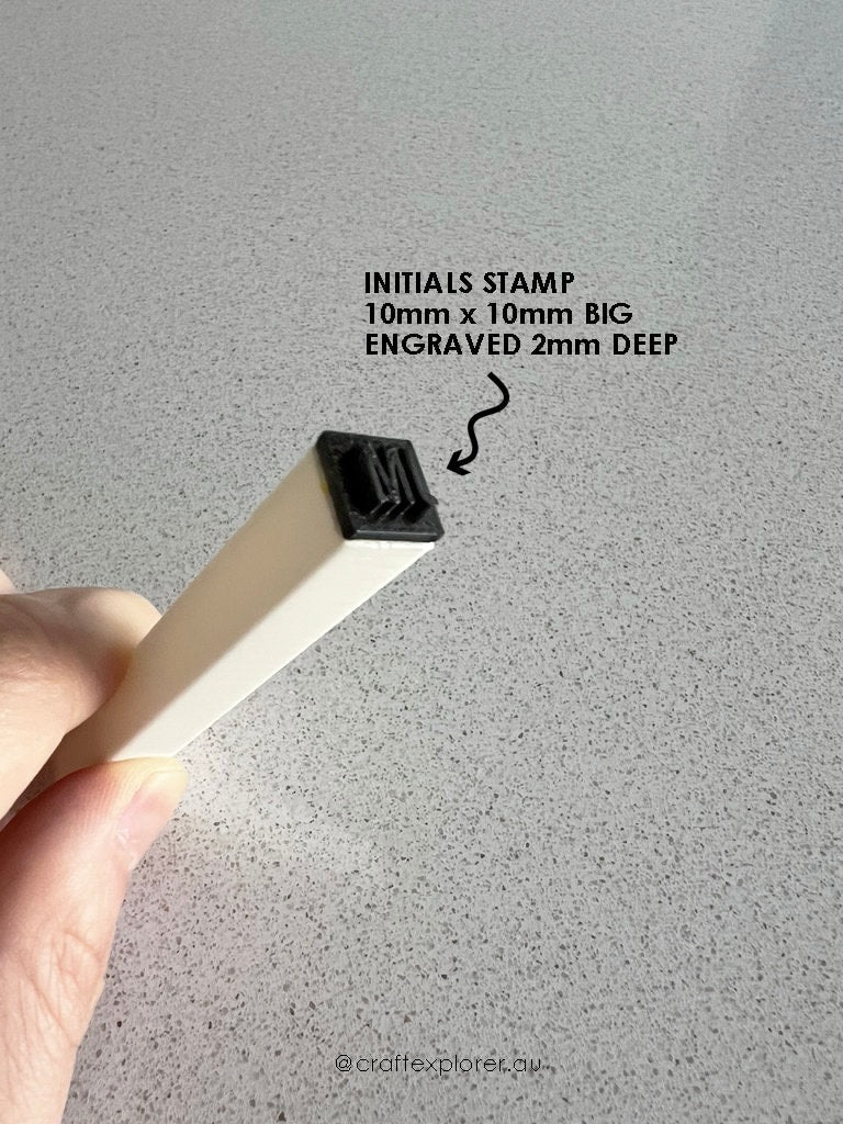 Pottery Initials Stamp (10mm by 10mm) - Craft Explorer