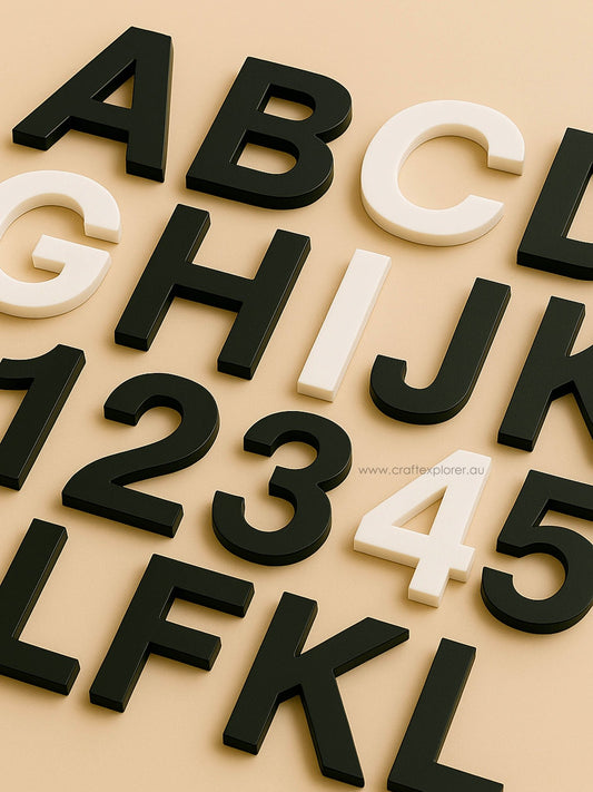Premium Acrylic Letters & Numbers (6mm Thick) - Craft Explorer