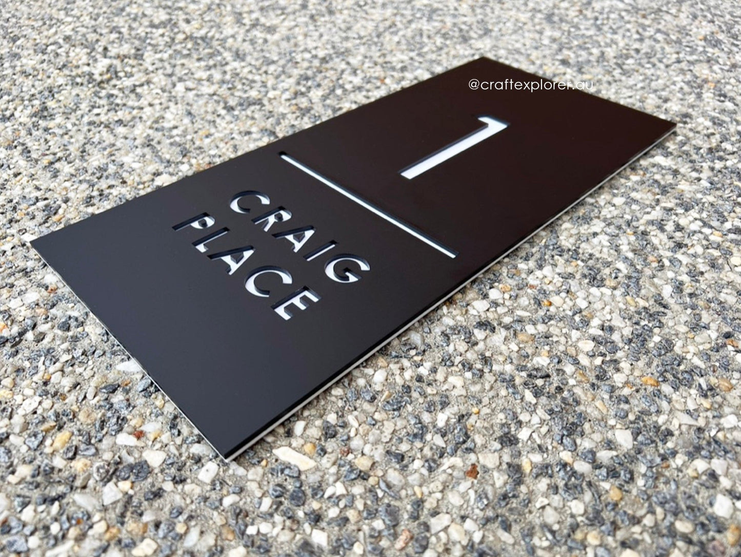 Premium Personalised House Sign | Double Layers | 6mm thick - Craft Explorer
