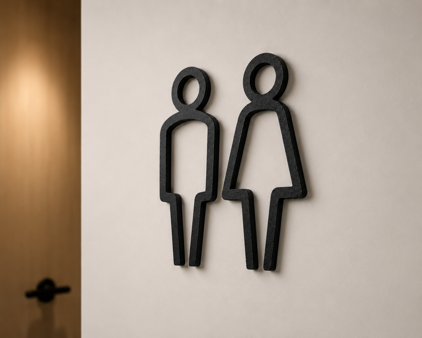 Modern WC Sign (Plastic)