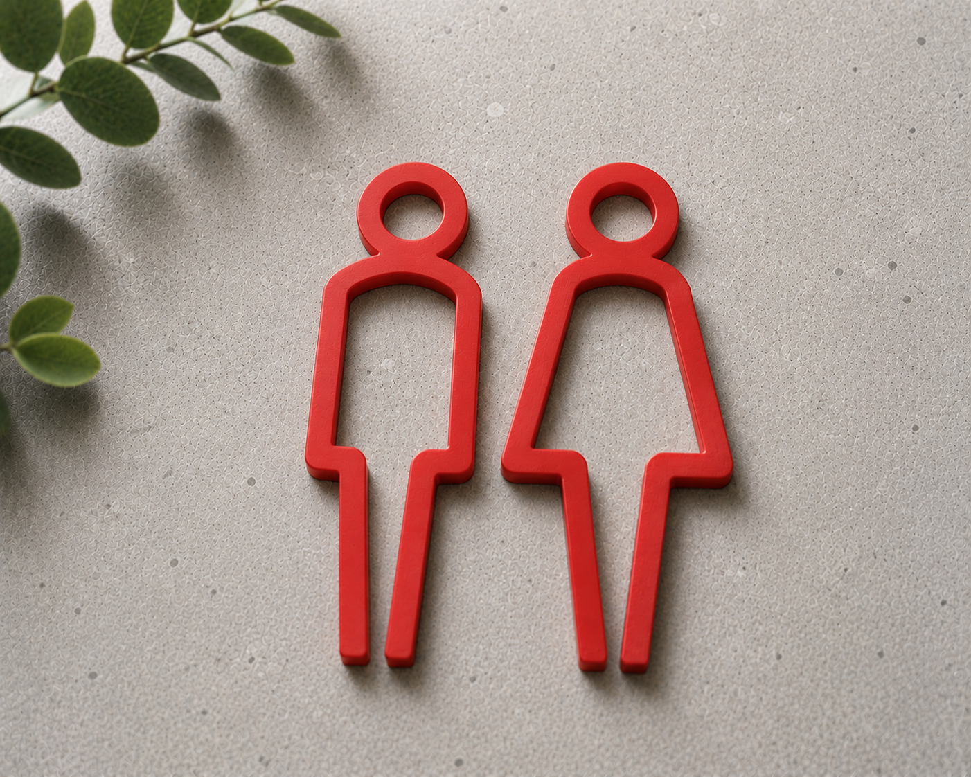 Modern WC Sign (Plastic)