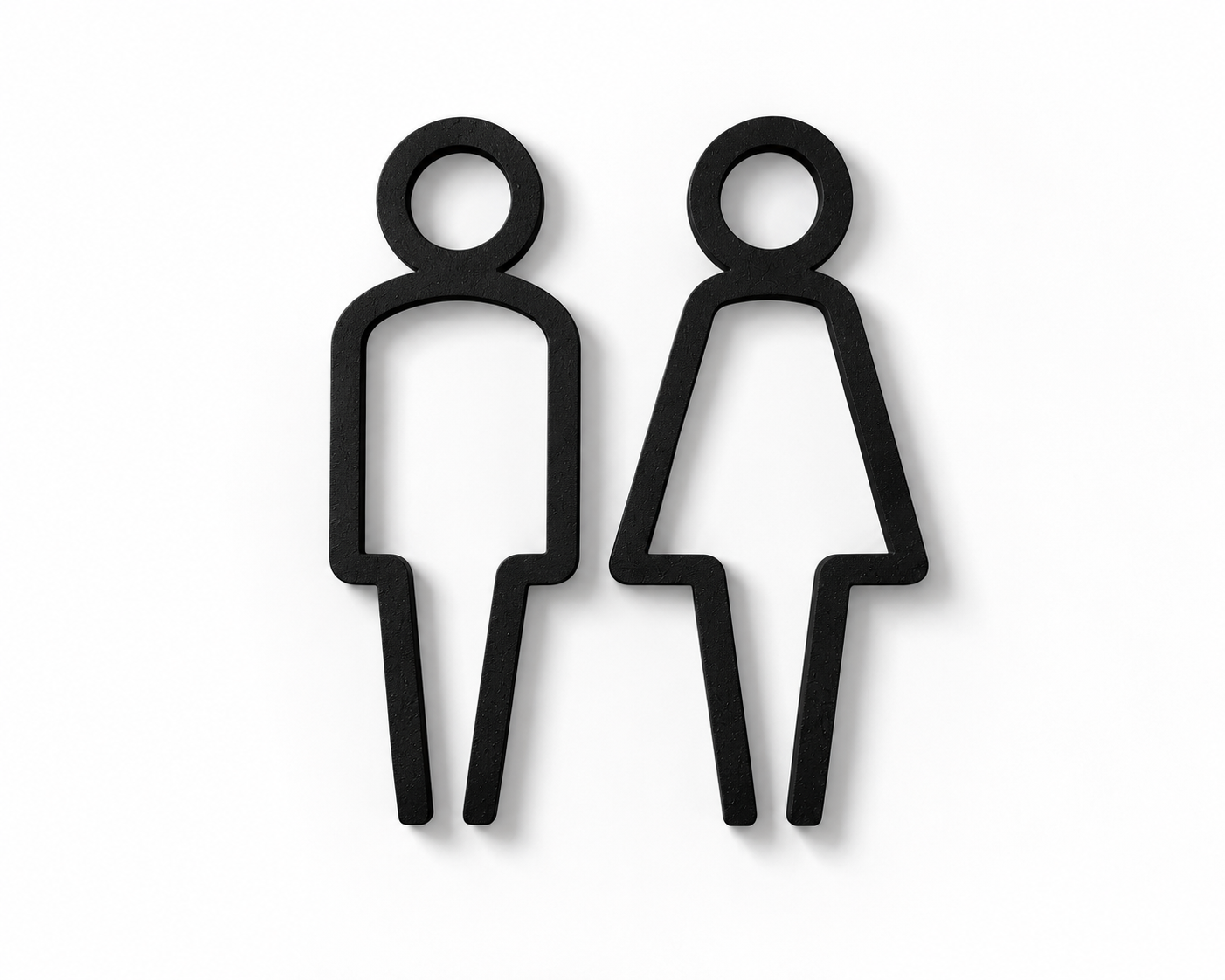 Modern WC Sign (Plastic)