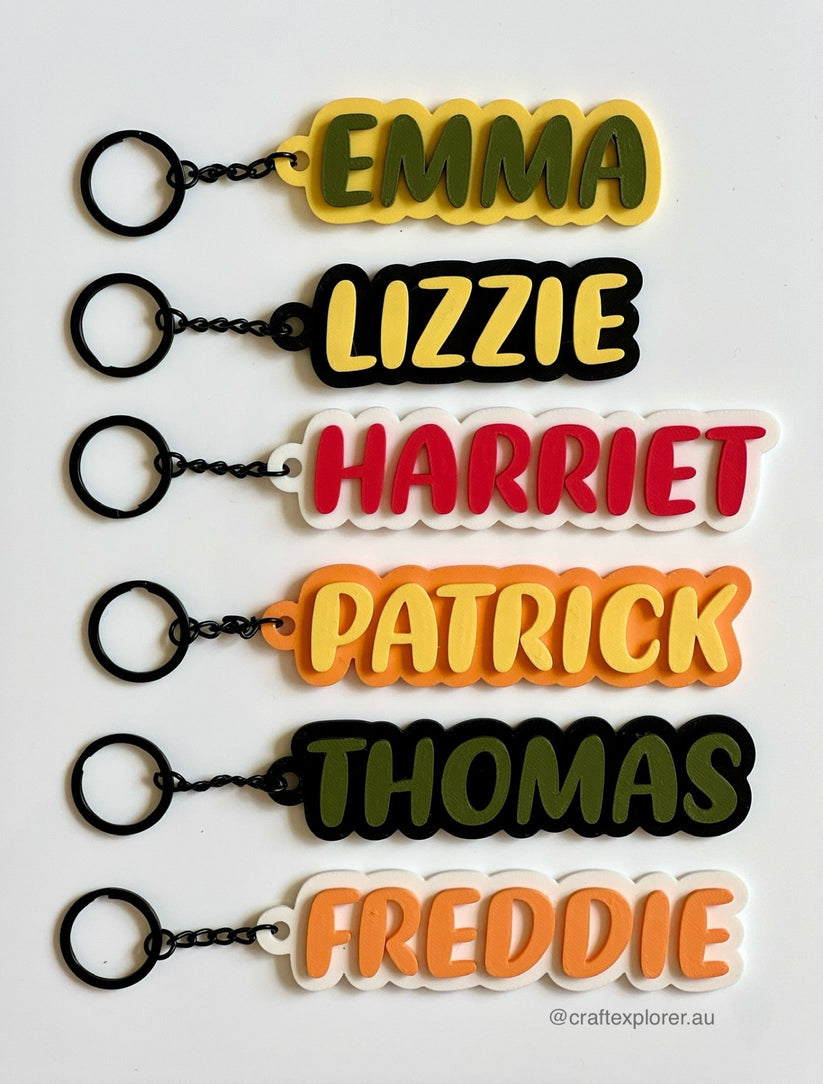 Personalised Name Keychains (6mm thick) – Craft Explorer