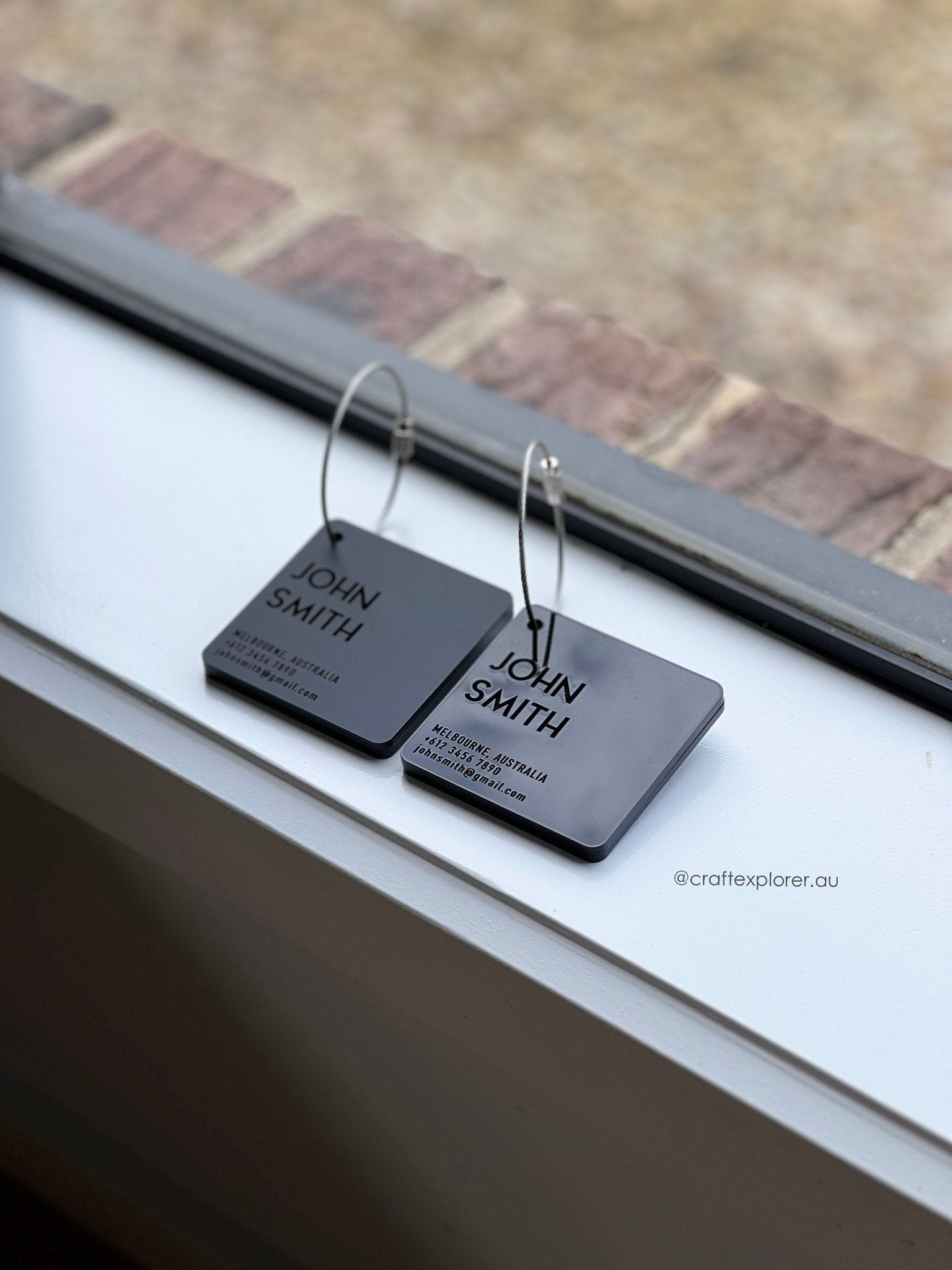 Personalised Travel Luggage Tags (6mm Thick) - Craft Explorer